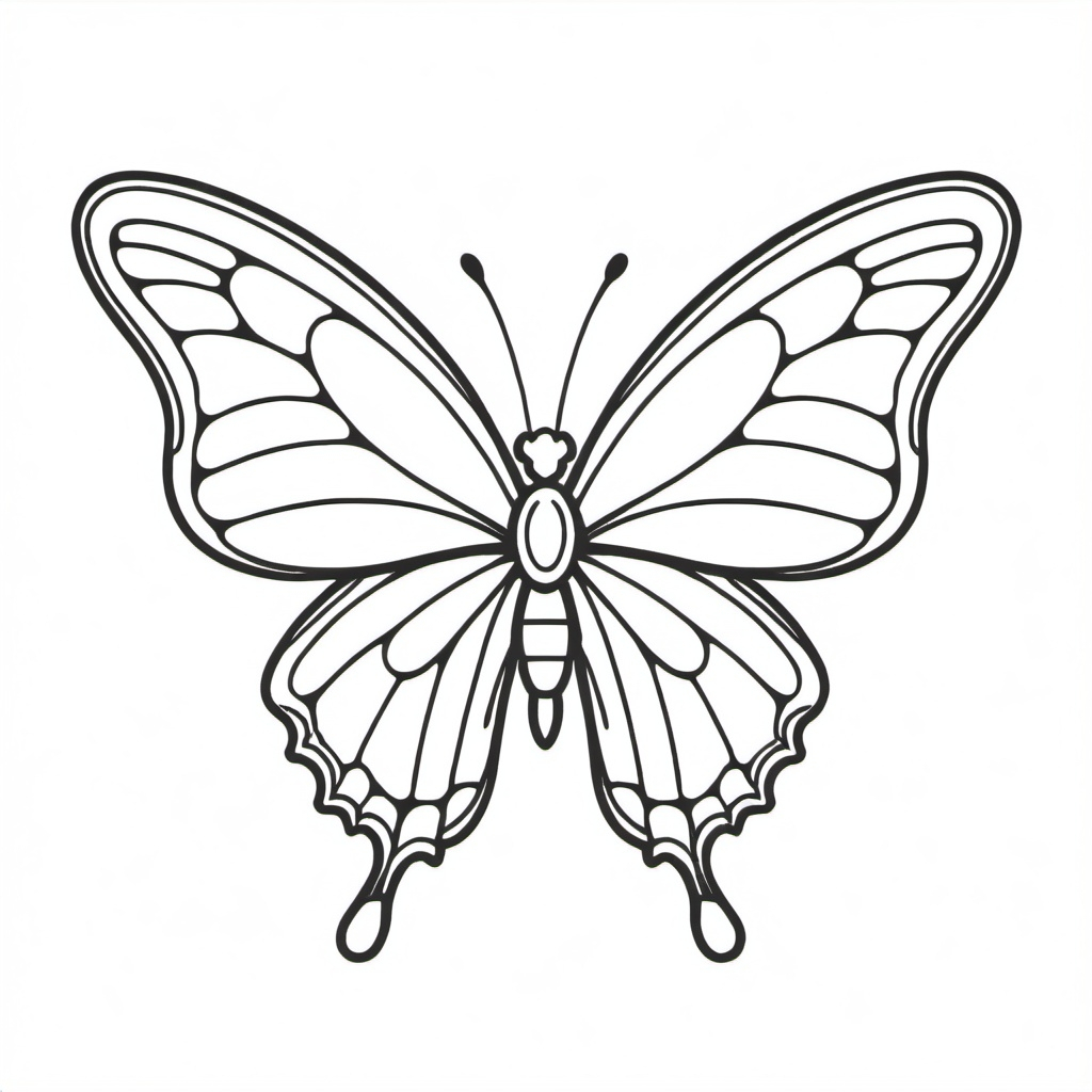 A coloring page of a Butterfly.